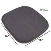2 Pack Memory Foam Honeycomb Nonslip Back 16" x 16" Chair/Seat Cushion Pad, Charcoal Gray (Pack of 3) view 4