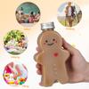 Alipis Clear PET Plastic Juice Bottles Christmas Gingerbread Man Empty Bottles Milk Juice Cup Drink Containers 500ml 10pcs view 4