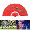 Folding Hand Fan, Chinese Kung Fu Tai Chi Fan Handheld Fan or Men and Women Performance, Dance, Decorations view 2