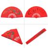 Folding Hand Fan, Chinese Kung Fu Tai Chi Fan Handheld Fan or Men and Women Performance, Dance, Decorations view 3
