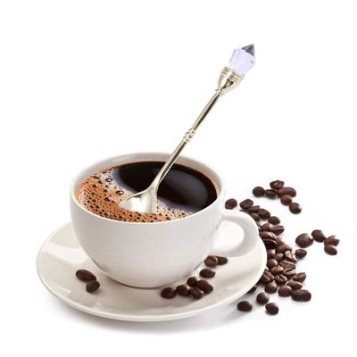 Vintage Coffee Spoon Serving Spoons Embed Diamond Head Coffee Spoon Vintage Tea Spoons Carved Decorative Tea Stirring Ice Jam Dessert Spoon Mosaic