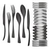 36 Pieces Flatware Set for 6 / Matte Silverware Set / 304 Stainless Steel Cutlery Set with Steak Knife/Tableware Eating Utensils for Home Hotel Restaurant/Dishwasher Safe/Brushed Black view 1