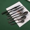 36 Pieces Flatware Set for 6 / Matte Silverware Set / 304 Stainless Steel Cutlery Set with Steak Knife/Tableware Eating Utensils for Home Hotel Restaurant/Dishwasher Safe/Brushed Black view 3
