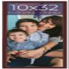 10x32 Frame Brown Solid Wood Picture Frame Width 0.75 Inches | Interior Frame Depth 0.5 Inches | Mogano Traditional Photo Frame Complete with UV Acrylic, Foam Board Backing & Hanging Hardware view 1
