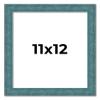 11x12 Frame Blue Rustic Barnwood Solid Wood Picture Frame Width 1.25 Inches | Interior Depth 0.5 Inches | Gustav Blue Frame Complete with UV Acrylic, Foam Board Backing & Hanging Hardware view 1