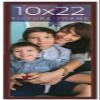 10x22 Frame Brown Solid Wood Picture Frame Width 0.75 Inches | Interior Frame Depth 0.5 Inches | Mogano Traditional Photo Frame Complete with UV Acrylic, Foam Board Backing & Hanging Hardware view 1