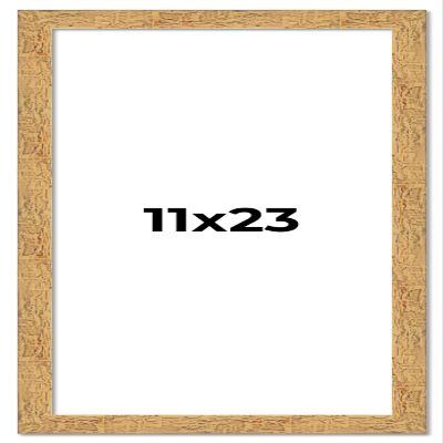 11x23 Frame Beige Shabby Chic Solid Wood Picture Frame | 1.25 Inch Moulding Width | Interior Frame Depth 0.5 Inches | Mastic Distressed Photo Frame Complete with UV Acrylic, Foam Board Backing &