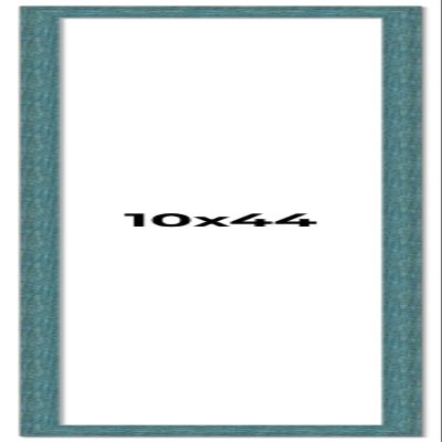 10x44 Frame Blue Rustic Barnwood Solid Wood Picture Frame Width 1.25 Inches | Interior Depth 0.5 Inches | Gustav Blue Frame Complete with UV Acrylic, Foam Board Backing & Hanging Hardware