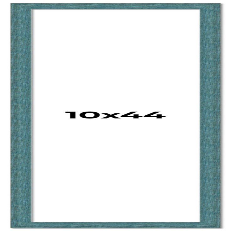 10x44 Frame Blue Rustic Barnwood Solid Wood Picture Frame Width 1.25 Inches | Interior Depth 0.5 Inches | Gustav Blue Frame Complete with UV Acrylic, Foam Board Backing & Hanging Hardware
