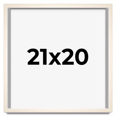21x20 Frame White Wheat Solid Wood Picture Frame | Moulding Width 0.75 Inches | Interior Depth 0.5 Inches | Light Wood Traditional Photo Frame Complete with UV Acrylic, Foam Backing & Hanging Hardware