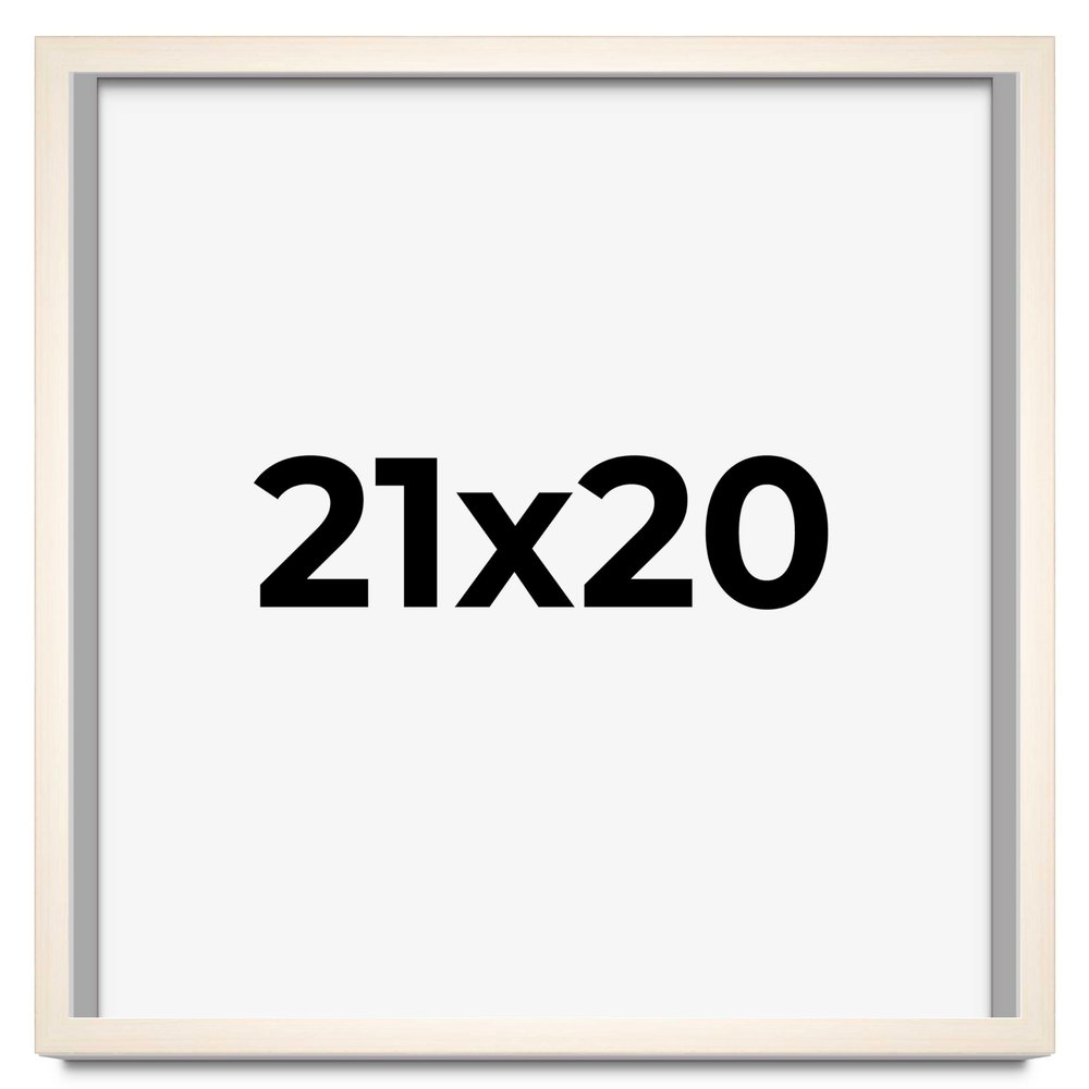 21x20 Frame White Wheat Solid Wood Picture Frame | Moulding Width 0.75 Inches | Interior Depth 0.5 Inches | Light Wood Traditional Photo Frame Complete with UV Acrylic, Foam Backing & Hanging Hardware