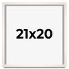 21x20 Frame White Wheat Solid Wood Picture Frame | Moulding Width 0.75 Inches | Interior Depth 0.5 Inches | Light Wood Traditional Photo Frame Complete with UV Acrylic, Foam Backing & Hanging Hardware view 1