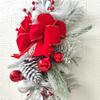 ABOOFAN Christmas Decoration Wreath Table Runner Centerpiece Decoration Stair Railing Christmas Garland Christmas Ornaments Balls Christmas Swag Trim Xmas Bow Swag Pendant Nordic Cloth view 4