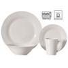 16 PC Rimmed Dinnerware Set for 4 Person | Mugs, Salad and Dinner Plates and Bowls Sets, Dishes with Highly Chip and Crack Resistant, Dishwasher and Microwave Safe, White. QI004500 view 3