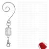 BANBERRY DESIGNS Christmas Ornament Hooks - Clear Acrylic Silver Wire Ornament Hooks - Pack of 600 - Each Hanger Measures 3". view 1