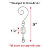 BANBERRY DESIGNS Christmas Ornament Hooks - Clear Acrylic Silver Wire Ornament Hooks - Pack of 600 - Each Hanger Measures 3". view 2