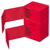 Ultimate Guard Twin Flip'n'Tray 160+, Deck Case for 160 Double-Sleeved TCG Cards + Dice Tray, Red, Independent Magnetic Closure & Microfiber Inner Lining view 4