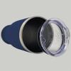 LaserGram 14oz Vacuum Insulated Pilsner Mug, Hecho en Michoacan, Personalized Engraving Included (Navy Blue) view 2