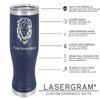 LaserGram 14oz Vacuum Insulated Pilsner Mug, Hecho en Michoacan, Personalized Engraving Included (Navy Blue) view 4