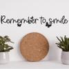 Remember to Smile Butterflies Inspirational Wall Decal Motivational Office Decor Quote Inspired Motivated Positive Focused Wall Art Vinyl Wall Decal School Classroom Words and Saying Gift (36 x 7 Inches) view 1