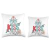 Christmas Mistletoe KISS ME Cute Holiday Kisses Love Xmas Throw Pillow view 3