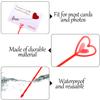 CCINEE 100Pcs Plastic Floral Pick Card Holders Red Heart Shaped Flower Place Card Holders Clips for Floral Arrangement Bouquet Wedding Valentine's Day Decoration, 9 Inches view 3