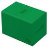 Ultimate Guard Twin Flip'n'Tray 160+, Deck Case for 160 Double-Sleeved TCG Cards + Dice Tray, Green, Independent Magnetic Closure & Microfiber Inner Lining view 2