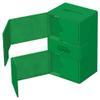 Ultimate Guard Twin Flip'n'Tray 160+, Deck Case for 160 Double-Sleeved TCG Cards + Dice Tray, Green, Independent Magnetic Closure & Microfiber Inner Lining view 4