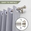 2 Pack Curtain Rods 72 to 144 Inches,1 Inch Curtain rods for Windows, Hanging Curtain Rod & Wall Mount with Brackets Heavy Duty Rod,End Cap Single Rod, Brushed Nickel view 2