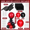 BBTO 8 Set Table Centerpieces Balloons Stand Kit, 80 Pcs Latex Balloons and Table Stand Holder with Base Tulle for Wedding Birthday Baby Shower Party(Black and Pomegranate Red) view 2