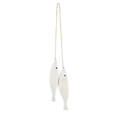 47th & Main Wood Figurine Coastal Home Dcor for Table Top, 8-Inch Long, String of Fish