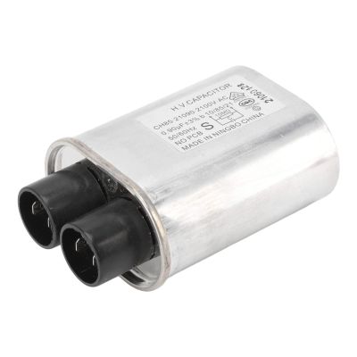 Microwave High Voltage Capacitor, Reliable Replacement Part for Microwave Oven Stainless Steel 2100V 0.90UF 2 Plus 2 Small Inserts 80mm Length 1 Pack