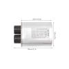 Microwave High Voltage Capacitor, Reliable Replacement Part for Microwave Oven Stainless Steel 2100V 0.90UF 2 Plus 2 Small Inserts 80mm Length 1 Pack view 2