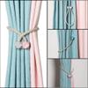 Curtain Strap Nordic Wind Buckle Installation-Free Magnetic Buckle DIY Rope Tassel Curtain tiebacks Curtain Holders,T10,4 pcs view 3