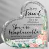 Spiareal Friends Gifts for Women Friendship Graduation Plaque Best Flower Sister Birthday Bestie Thank You Gift for Teacher Mom Female Acrylic Friendship(Vintage Style) view 1
