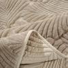 XXRBB Velvet Bedspread Set 3 Piece Leaf Pattern Double Sided Stitched Microfiber Warm Plush Quilt Set, with 2 Pillow Shams,King 106x92(270X233CM) view 4