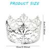 8-Pack Crown Cake Toppers - Silver Delicate Royal Princess Prince Theme Mini Tiara Cake Decor for Baby Shower Birthday Party view 2