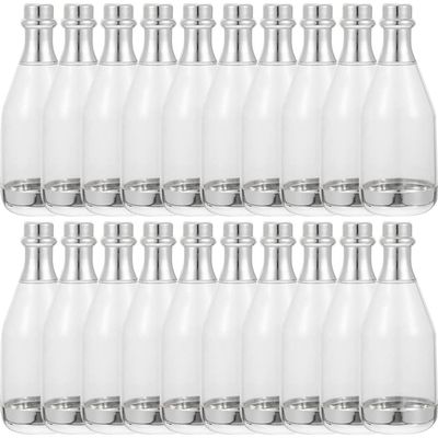 20pcs Bottle Candy Box Wedding Bottle Mini Favor Container Wedding Treat Box for Christmas Birthday Party Supplies Silver