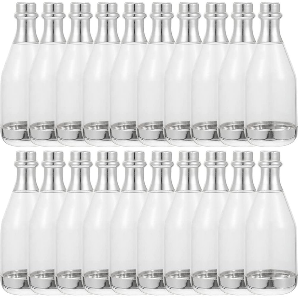 20pcs Bottle Candy Box Wedding Bottle Mini Favor Container Wedding Treat Box for Christmas Birthday Party Supplies Silver