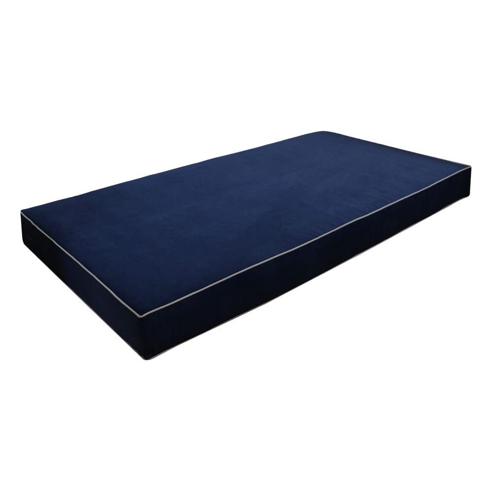 Cover ONLY Twin Contrast Pipe Trim Velvet Indoor Daybed Mattress Sheet 75"x39"x6"-AD373