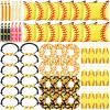 Nuogo 60 Pcs Softball Gifts for Team Girls Softball Party Favors Include Cosmetic Bag, Keychains, Hair Scrunchies, Hair Ties, Bracelets for Sport Theme Birthday Party Supplies view 1