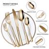 XIAOYU 20 Piece Silverware Set, Stainless Steel Flatware Set Service for 4, Include Knife/Fork/Spoon, Reusable, Mirror Polished, Dishwasher Safe, Rainbow view 4
