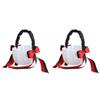 Party Black Storage Bowtie Satin Bowknot Romantic Wedding for Decoration Ceremony Hanging with Girl Elegant Flower Basket Red Supplies Handle Portable Bridesmaid Ribbon view 1