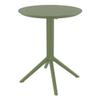 Compamia Sky 24 inch Round Folding Table in Olive Green Finish view 1