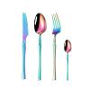 32 Piece Rainbow Silverware Set for 8 Cutlery Sets Premium Stainless Steel Flatware Set Home Kitchen Wedding Restaurant Tableware Utensils Include Knifes Teaspoons Forks and Spoons Set view 1