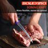 BOLEXINO 6 Inch Flexible Curved Boning Knife With Non-Slip Softgrip & Sharp Blade For Meat or Fish Deboning Filleting, For Kitchen Home Restaurant, X50CrMoV15 German Steel view 2