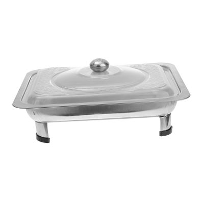 Housoutil Chafing Trays Dish Buffet Set Catering Pans Catering Serve Chafer Catering Storage Metal Food Rectangular Buffet Stove Buffet Tray Food Container Catering Plate (12.97X 10.81X 3.46inch)