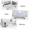Housoutil Chafing Trays Dish Buffet Set Catering Pans Catering Serve Chafer Catering Storage Metal Food Rectangular Buffet Stove Buffet Tray Food Container Catering Plate (12.97X 10.81X 3.46inch) view 3