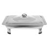 Housoutil Chafing Trays Dish Buffet Set Catering Pans Catering Serve Chafer Catering Storage Metal Food Rectangular Buffet Stove Buffet Tray Food Container Catering Plate (12.97X 10.81X 3.46inch) view 4