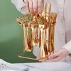 24 Piece Rainbow Silverware Set for 6 With Hanging Cutlery Storage Stainless Steel Flatware Sets TWEE Kitchen Hotel Restaurant Tableware Utensils Set Include Knifes Teaspoons Forks and Spoons view 3